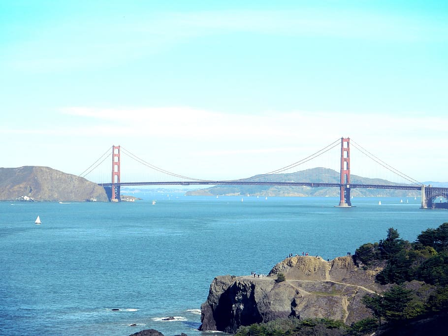 beach, sea, coast, ocean, horizon, bridge, shore, vacation HD wallpaper