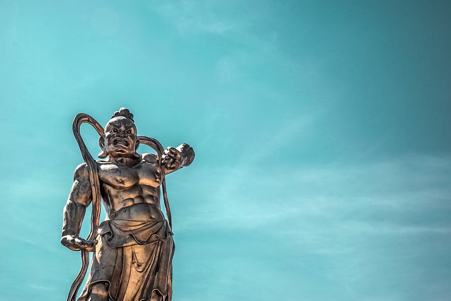 Hindu Deity Statue, architecture, daylight, monument, perspective HD wallpaper