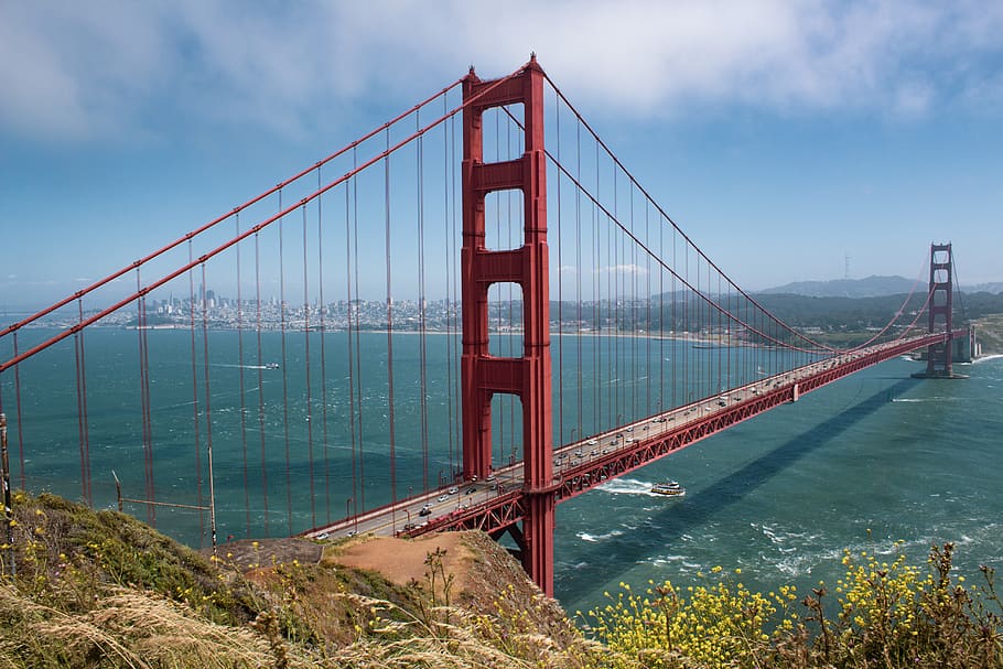 Golden Gate Bridge, building, suspension bridge, san francisco HD wallpaper
