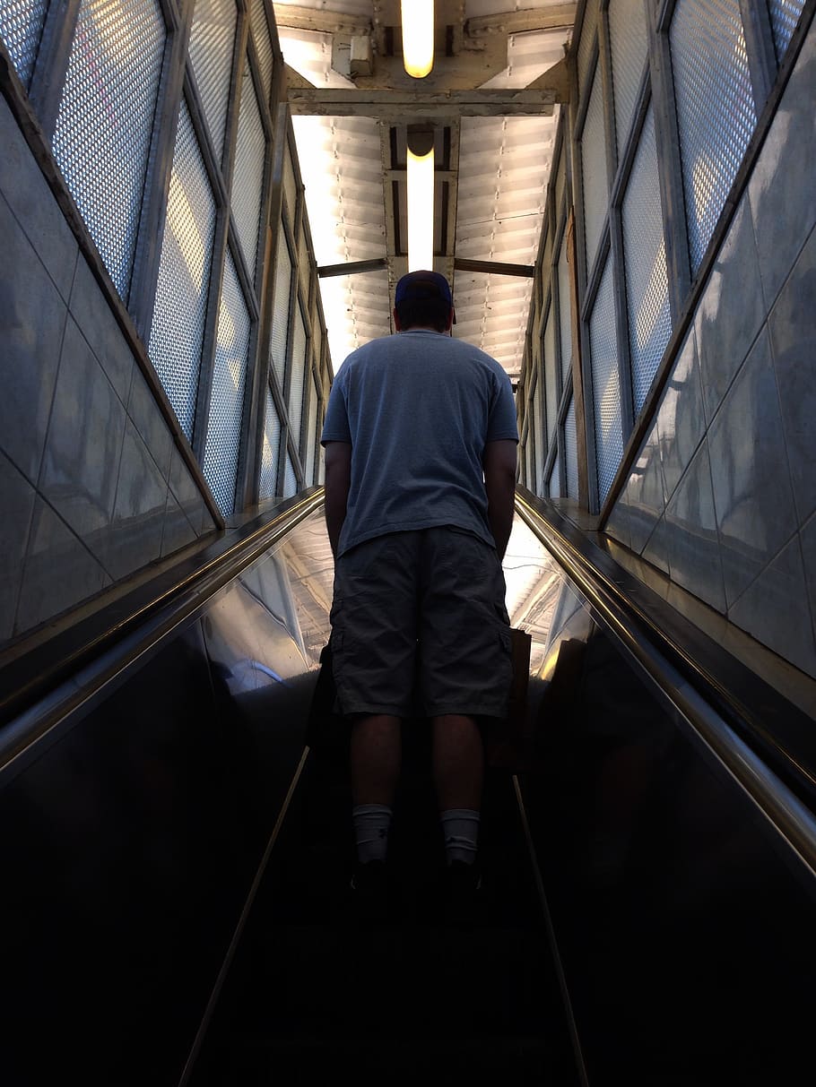 chicago, united states, street, urban, symmetry, man, symmetrical