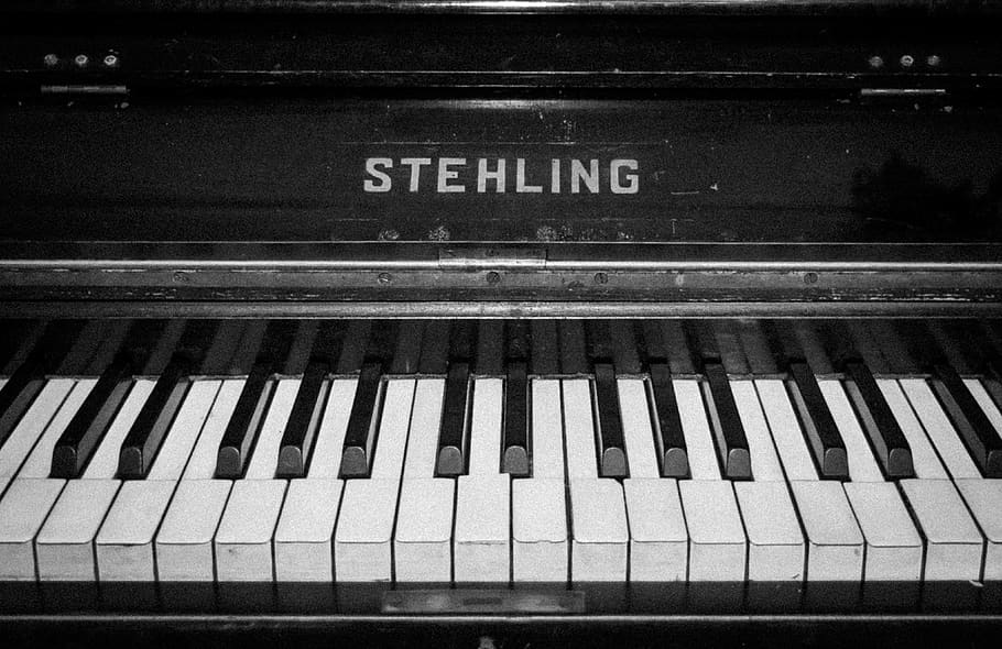 black Stehling piano, leisure activities, musical instrument HD wallpaper