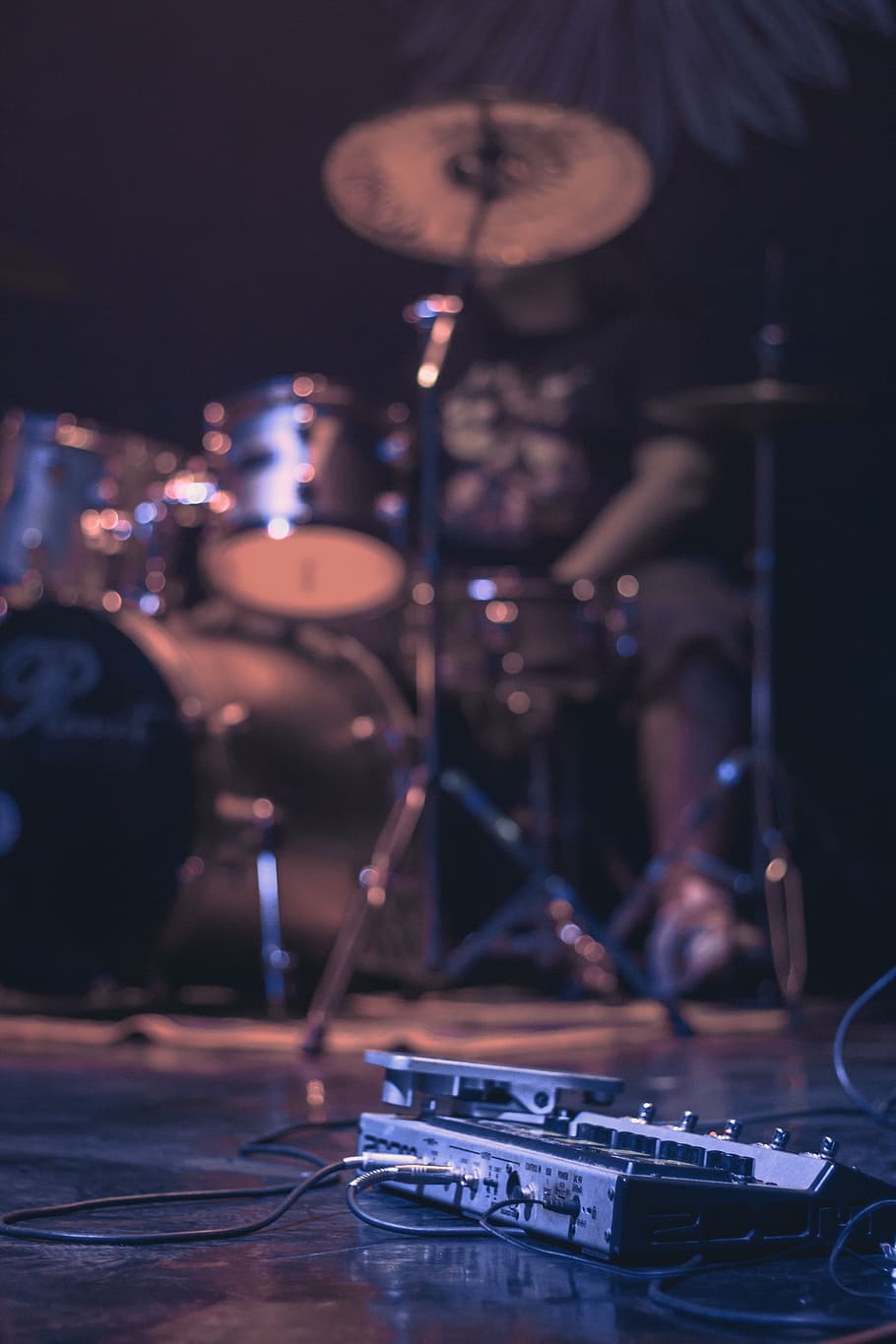 low-angle photography of man playing drum set, human, person