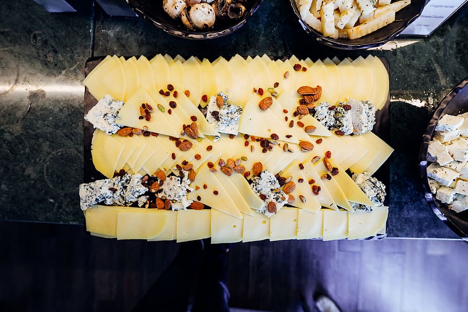 Cheese On Platter, appetizer, delicious, food, plate, food and drink HD wallpaper