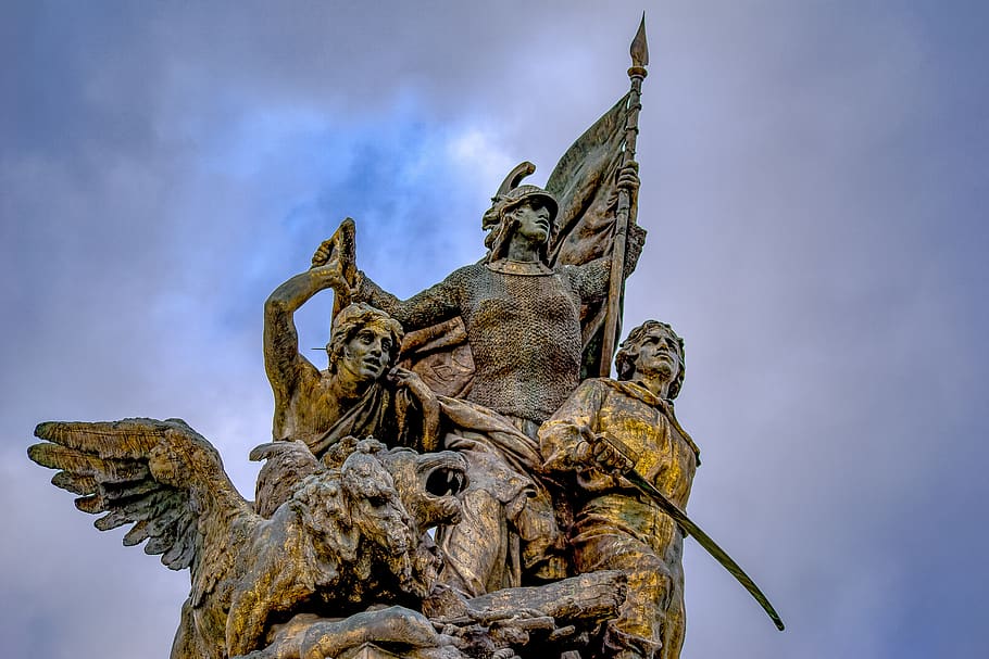 statue, bronze, men, young, soldier, hero, antique, roman, capitole HD wallpaper