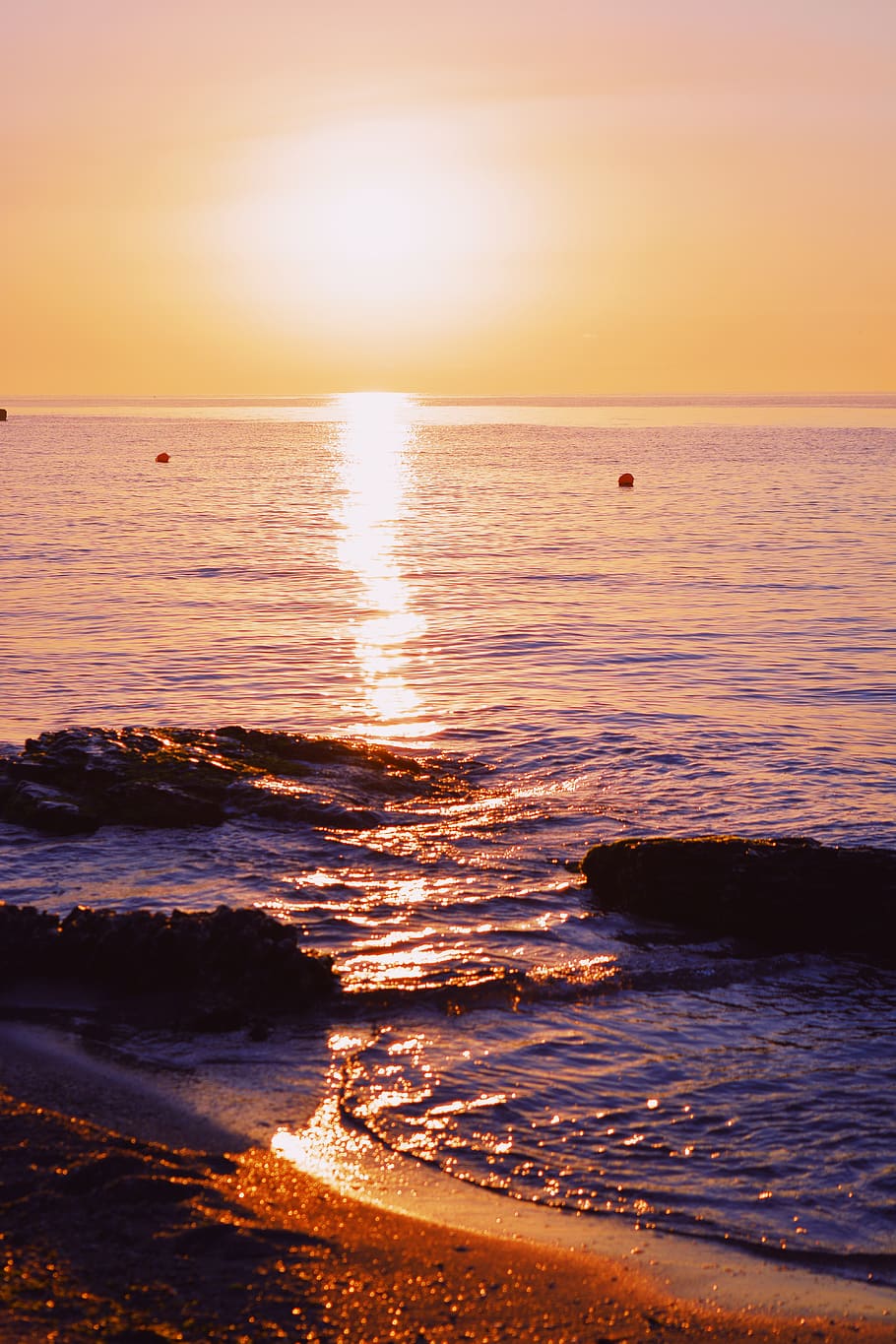 water, sea, sunset, sky, beach, land, beauty in nature, scenics - nature HD wallpaper