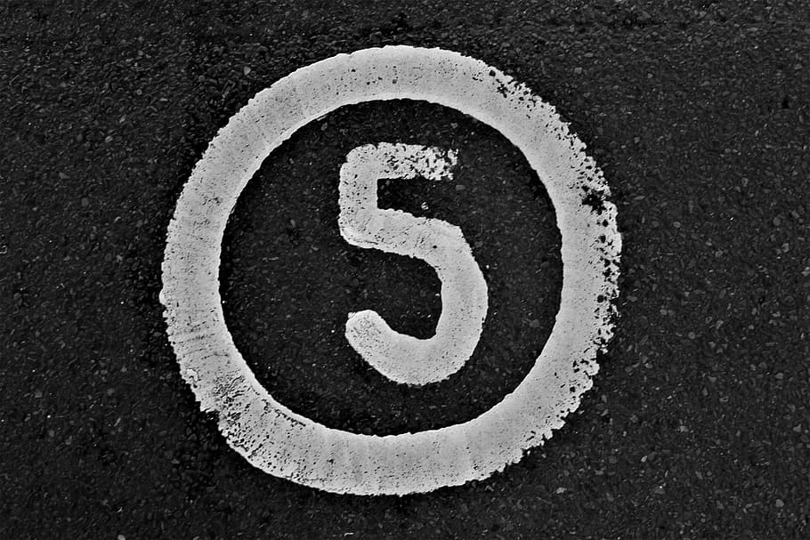 white 5 illustration, number, communication, close-up, no people HD wallpaper