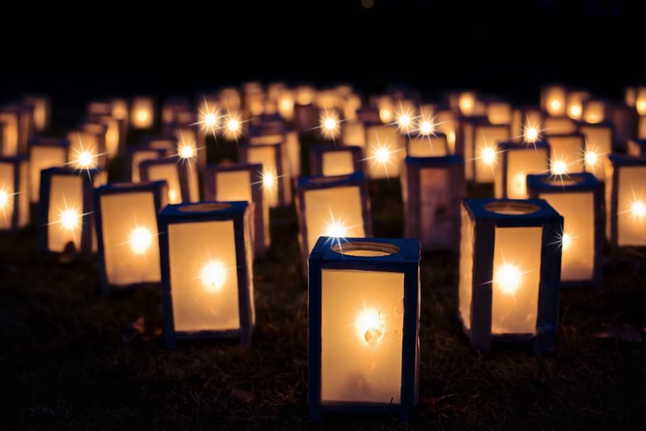 light, night, glow, lit, lamp, lantern, object, candle, burning HD wallpaper