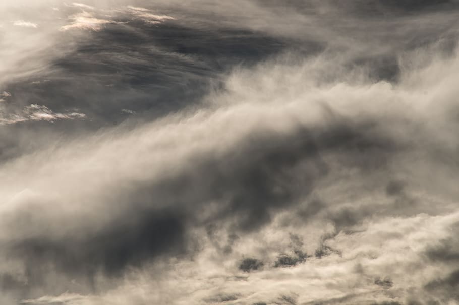 clouds, white, grey, weather, cloudscape, dramatic, pattern HD wallpaper