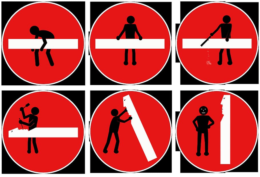 figure, stick, object, sign, board, road, traffic, red, symbol HD wallpaper