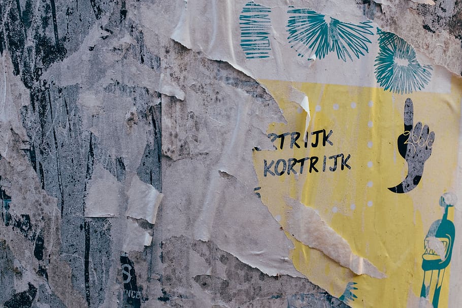 yellow and black printer paper, text, communication, wall - building feature HD wallpaper
