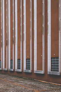 closeup photography of brown concrete building, wall, pattern HD wallpaper