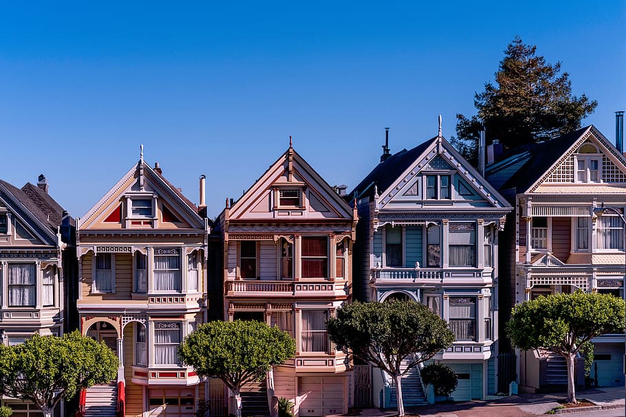 places, houses, home, structure, architecture, trees, city HD wallpaper