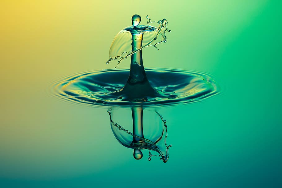 Close Up Water Drop Photography, droplet, liquid, macro, reflection HD wallpaper