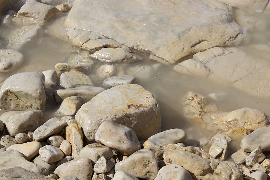 water, stone, rock, solid, rock - object, day, no people, nature HD wallpaper