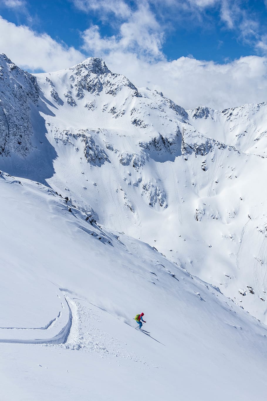 person skating on snow, cold temperature, winter, mountain, adventure HD wallpaper
