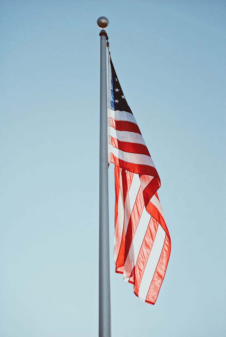 US flag under clear sky at daytime, symbol, american flag, electronics, HD wallpaper