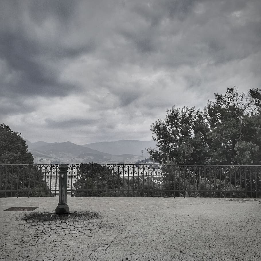 genoa, landscape, clouds, piazza, italy, city, tourism, overview, HD wallpaper