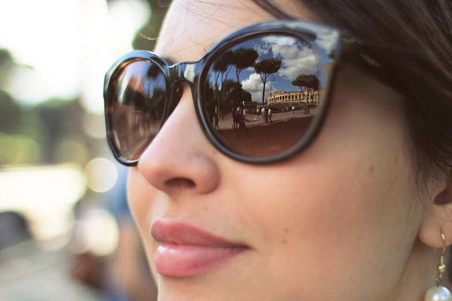 rome, colosseo, italy, reflection, roma, glasses, eyeglasses HD wallpaper