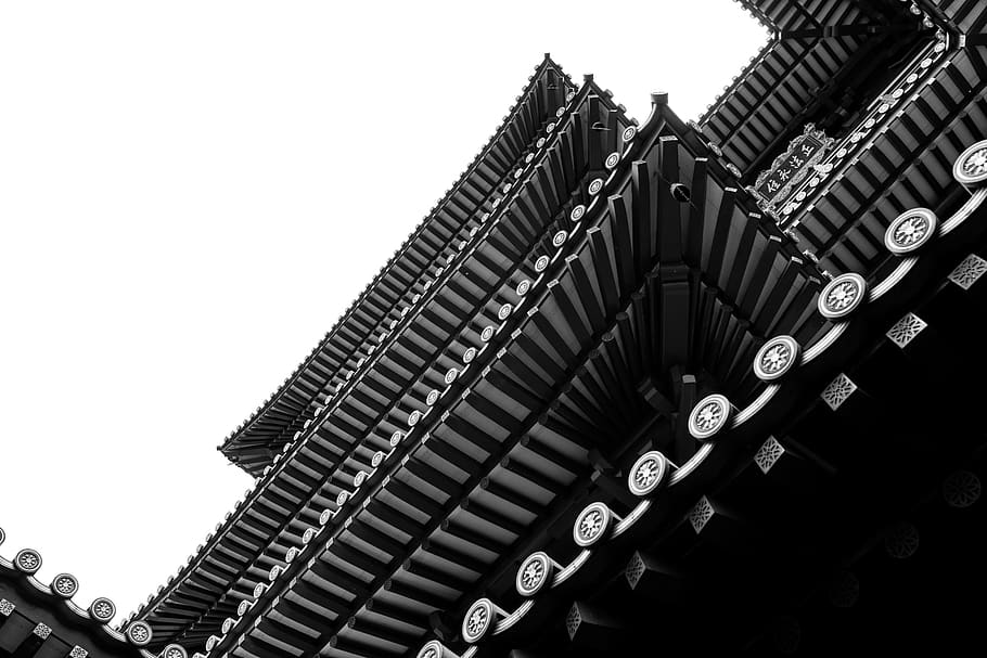 black and gray laptop computer, building, architecture, staircase HD wallpaper
