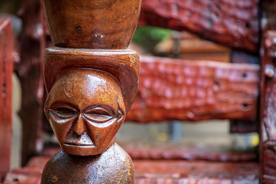 building, architecture, emblem, symbol, column, pillar, tiki HD wallpaper