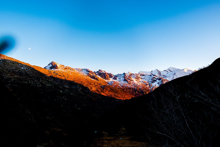 mountain terrain, beauty in nature, scenics - nature, sky, no people HD wallpaper
