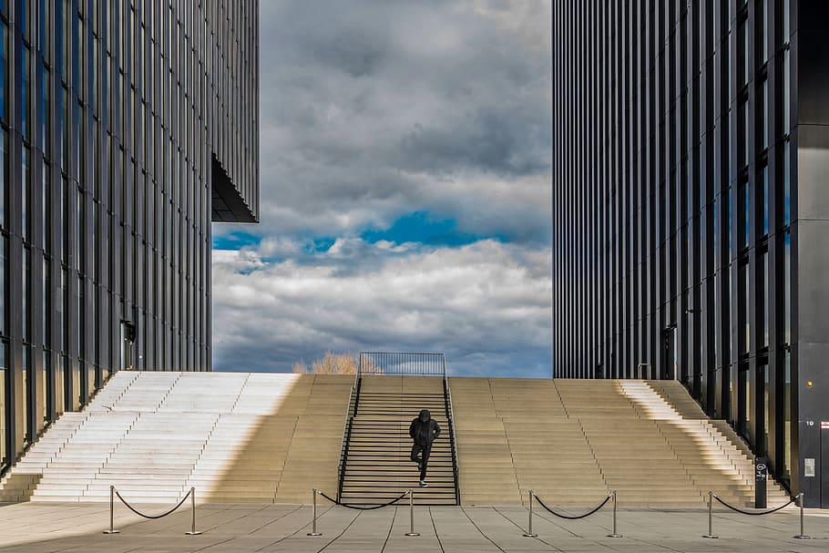 dusseldorf, modern, architecture, building, office building HD wallpaper