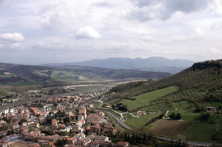 italy, orvieto, environment, cloud - sky, landscape, scenics - nature HD wallpaper