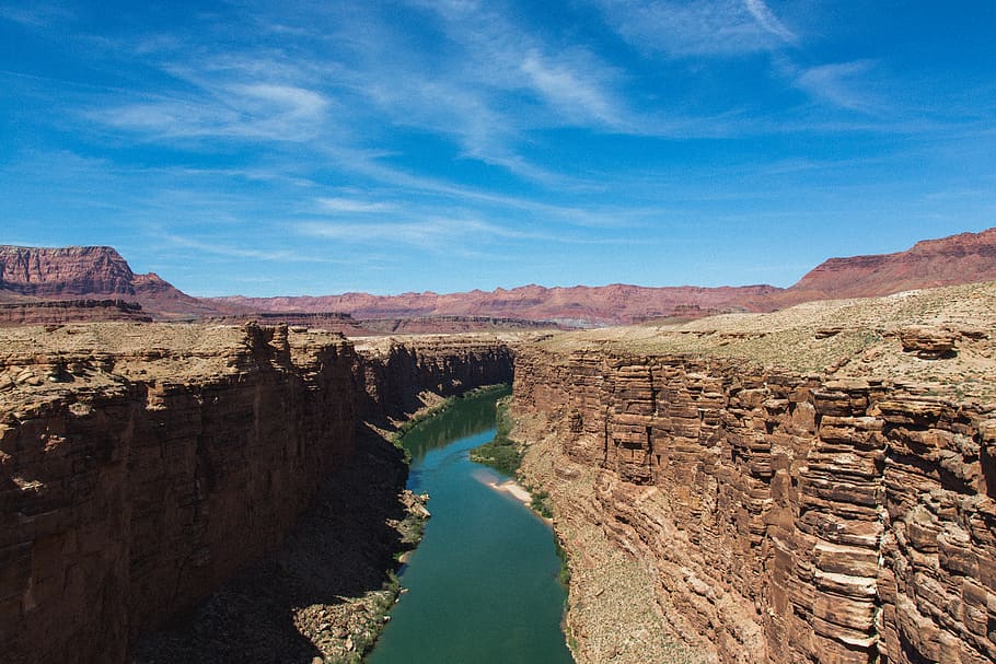 marble canyon, united states, desert, arizona, river, rocks, HD wallpaper