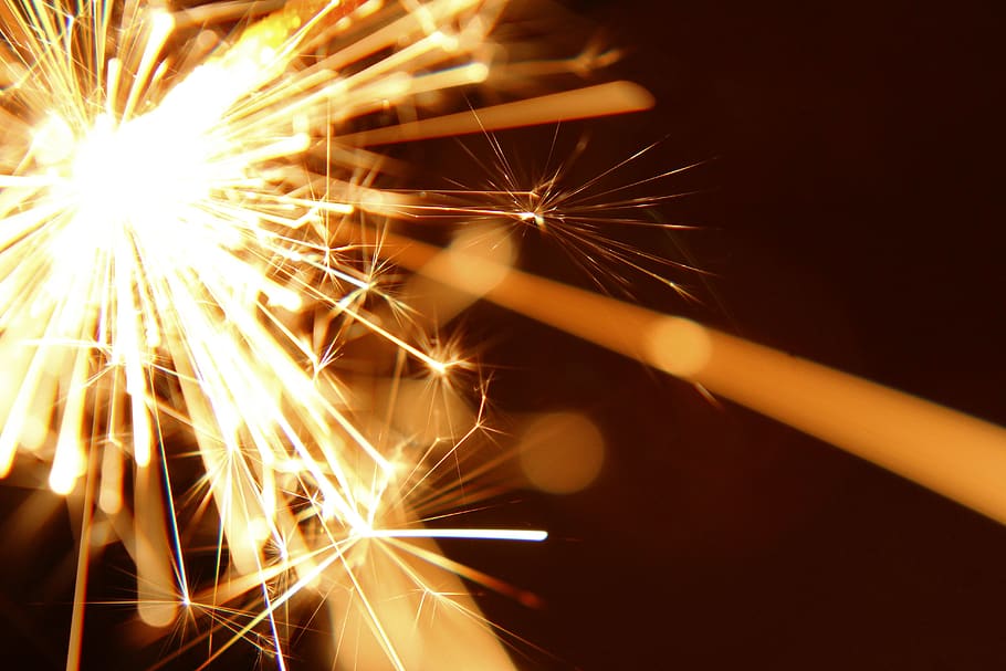 sparkler, fire, light, celebration, flame, celebrate, party HD wallpaper