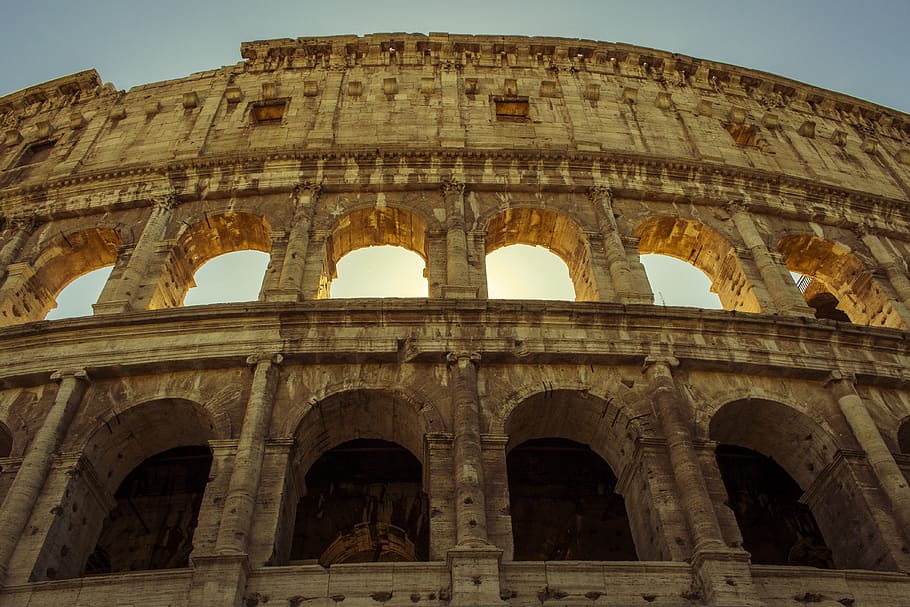 Colosseum Rome, ancient, arches, architecture, building, daytime HD wallpaper
