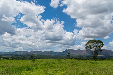 brumadinho, brazil, cloud, cloudy, cloudscape, landscape, green HD wallpaper
