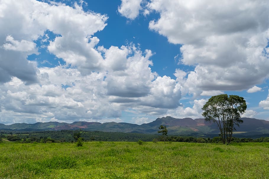 brumadinho, brazil, cloud, cloudy, cloudscape, landscape, green, HD wallpaper