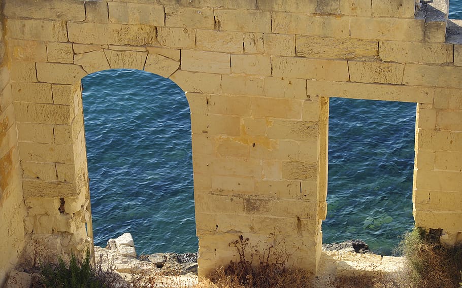 window, view, a room with a view, summer, cool, water, stone HD wallpaper