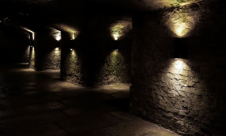 architecture, tunnel, passage, building, keller, wall, prison HD wallpaper