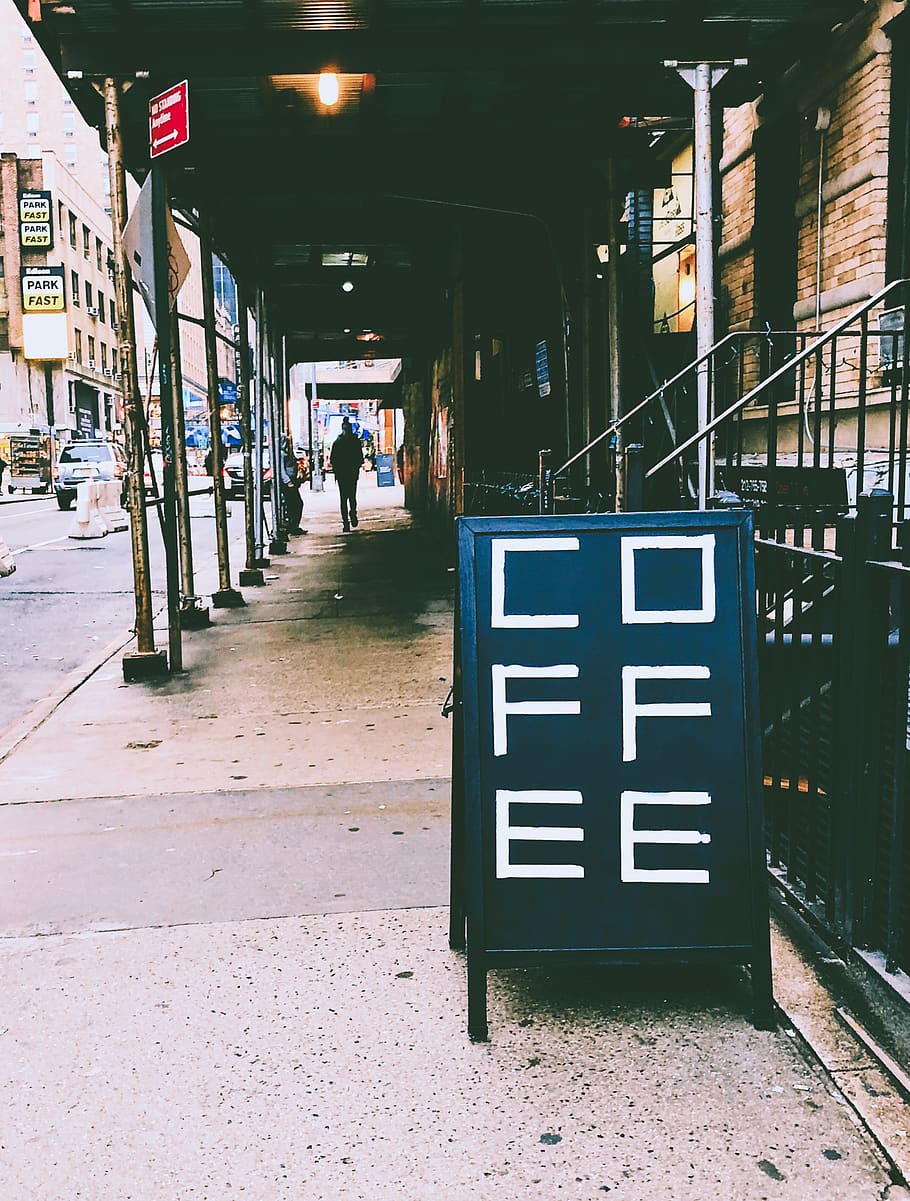 coffee, nyc, architecture, communication, built structure, text HD wallpaper