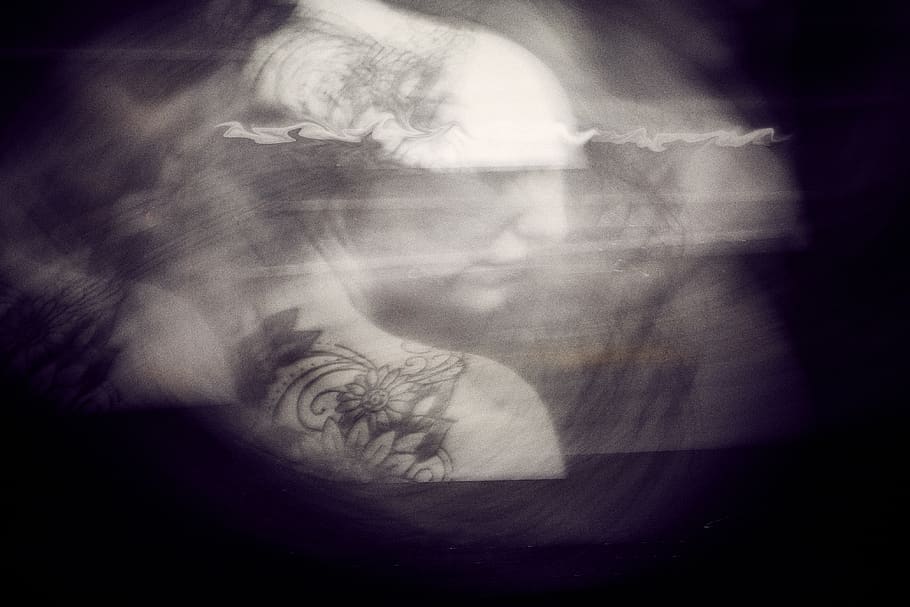canada, toronto, haunting, experimental, portrait, blury, black and white HD wallpaper