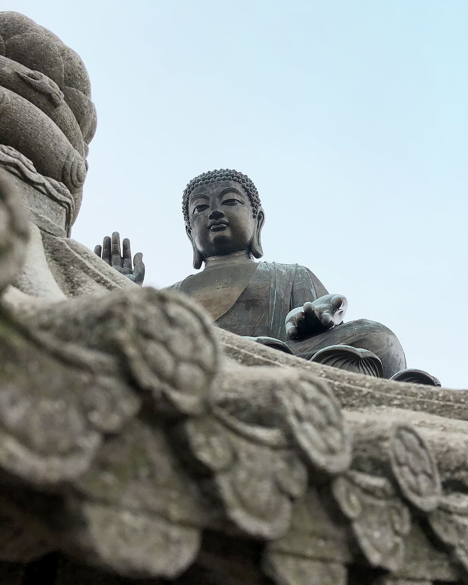 Gautama Buddha statue, sculpture, human representation, male likeness HD wallpaper