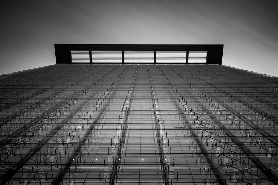 black and gray lined illustration, handrail, banister, building HD wallpaper