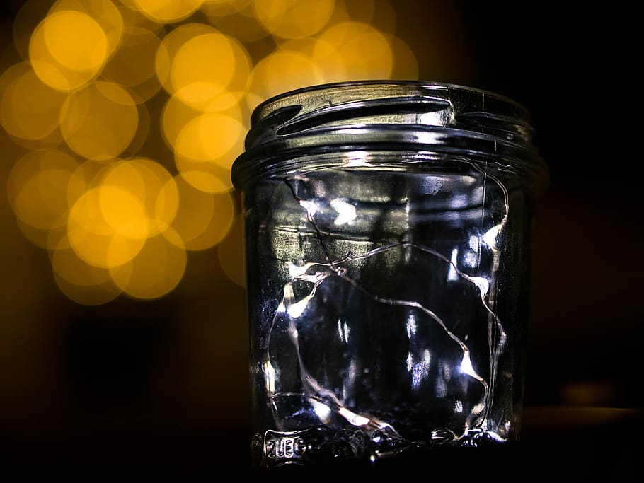 minimal, bokeh, ligth, lights, art, dark, glass - material HD wallpaper