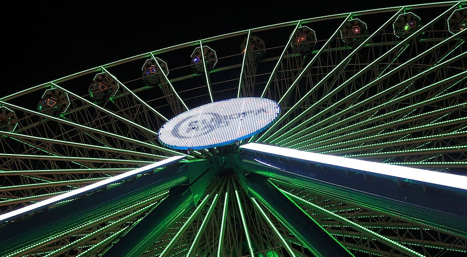 ferris, wheel, construction, architecture, ride, fair, festival HD wallpaper