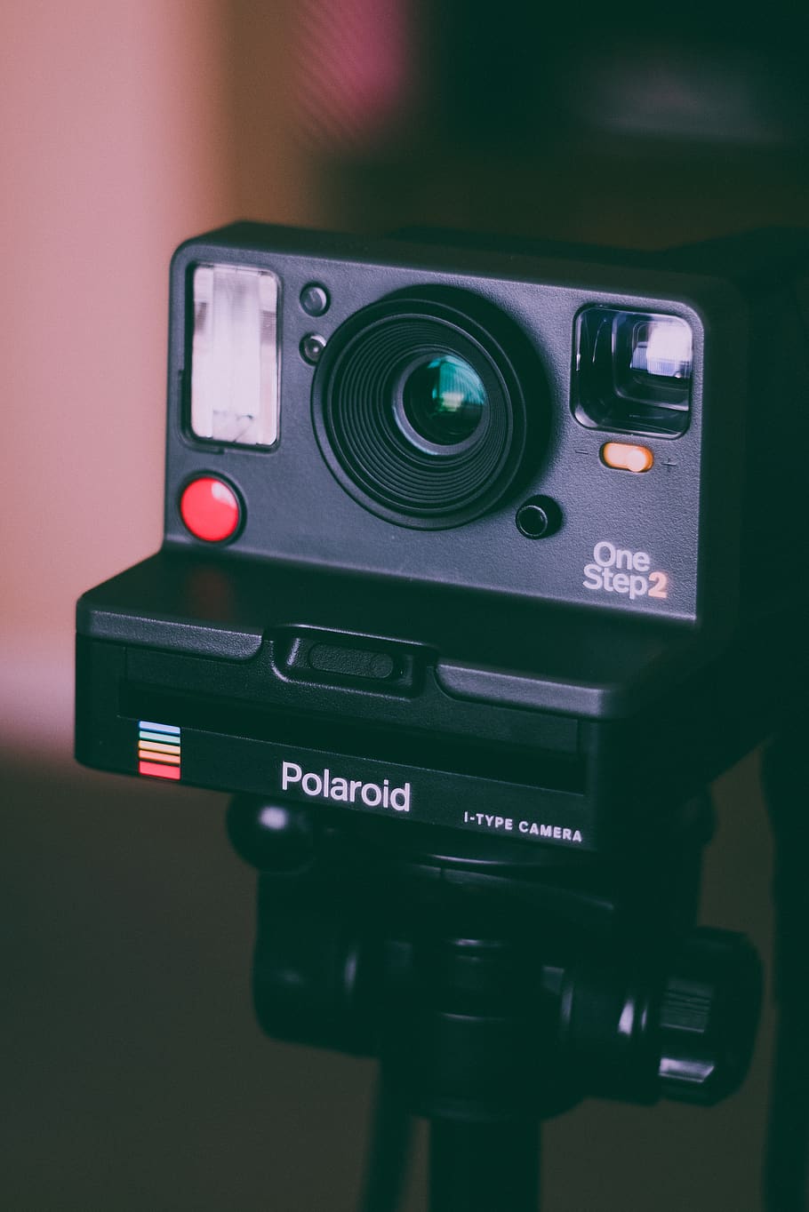 Black Polaroid Camera, analog camera, instant camera, retro, technology