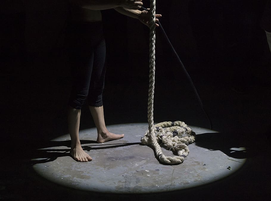 rope, person, performance, stage, trick, magician, illusion HD wallpaper