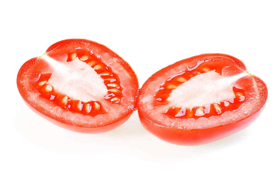 tomato, small, food, closeup, isolated, vegetarian, white, red, HD wallpaper