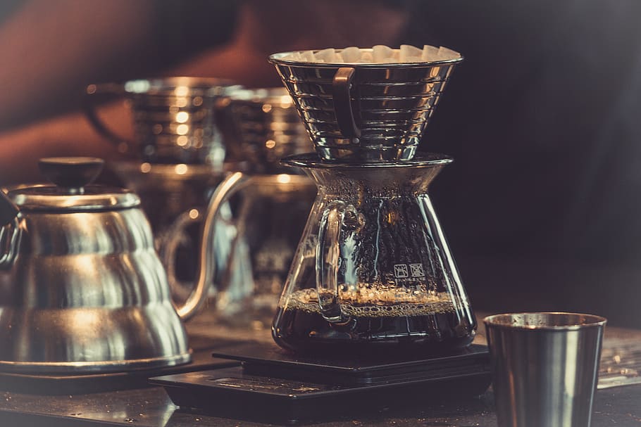 clear glass coffee filter, food and drink, refreshment, table HD wallpaper