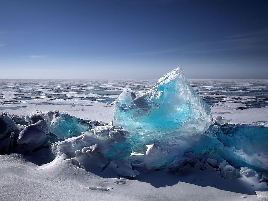 Ice Formation, adventure, beautiful, blue sky, climate change, HD wallpaper