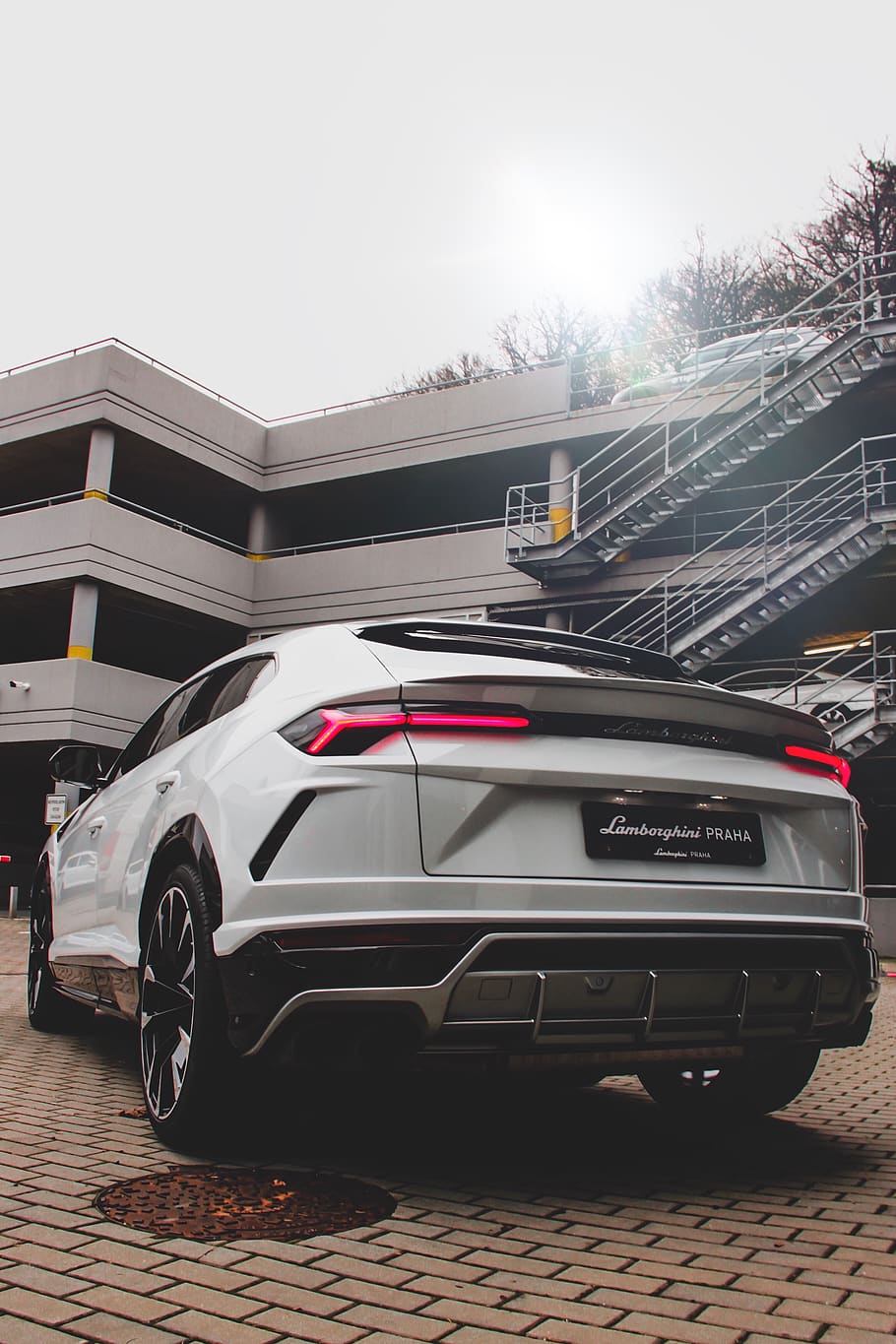 gray Lamborghini SUV, mode of transportation, land vehicle, car HD wallpaper