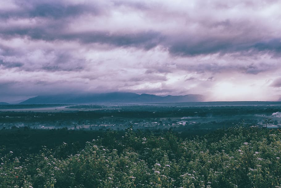 vietnam, pleiku, cloud, sky, light, moutian, landscape, tree HD wallpaper