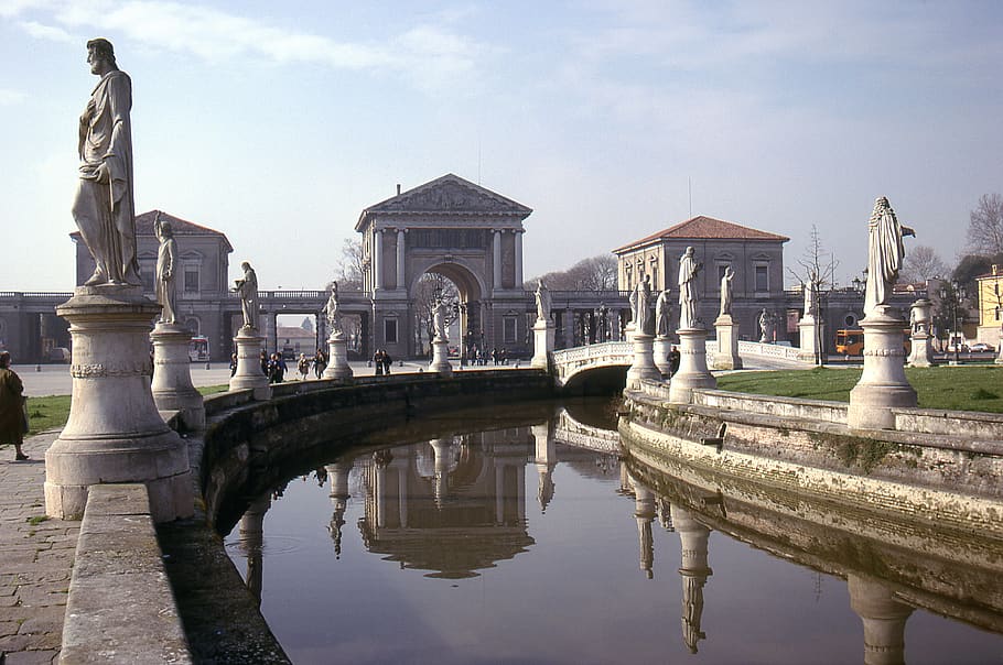 italy, padua, water, architecture, built structure, sculpture HD wallpaper