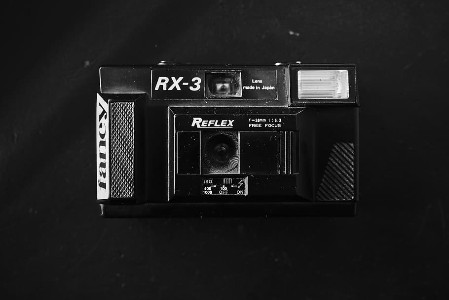 black RX-3 Reflex digital camera, technology, indoors, close-up HD wallpaper