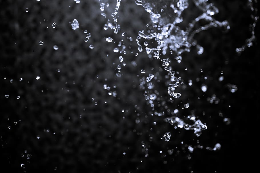 water drops, splash, texture, liquid, pour, black, wet, minimal HD wallpaper